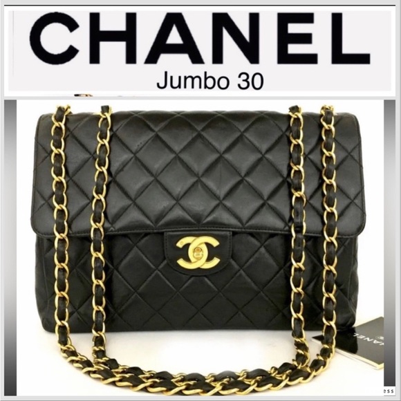 CHANEL Jumbo 30😍24K Hardware  Lambskin Amazing Cond Box CardDuster PRICE FIRM❗️ - Picture 4 of 15